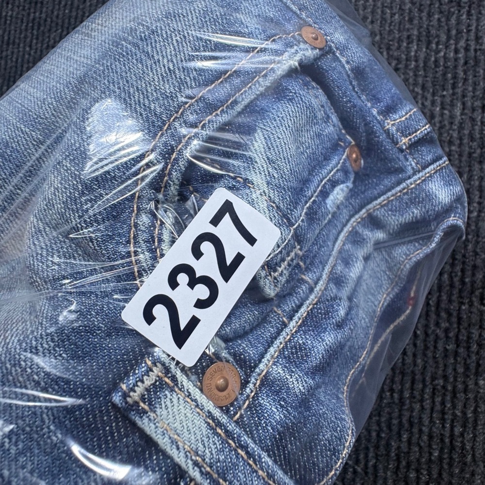 7 For All Mankind Jeans Womens 28 Blue Bootcut Medium Wash Stretch Denim - Picture 13 of 13